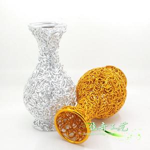 铝线编织花瓶